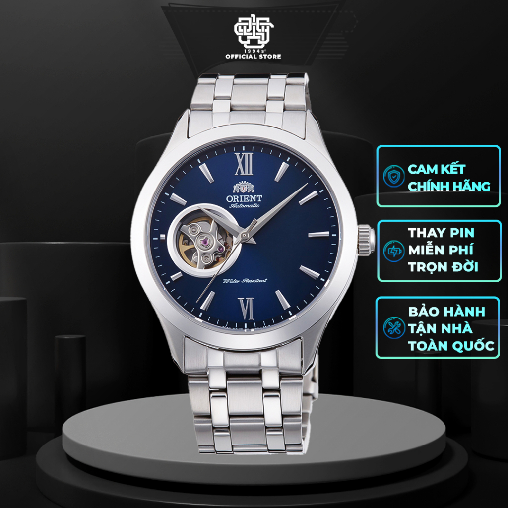 ĐỒNG HỒ NAM MẶT TRÒN DÂY KIM LOẠI ORIENT FAG03001D0 HÀNG CHÍNH HÃNG