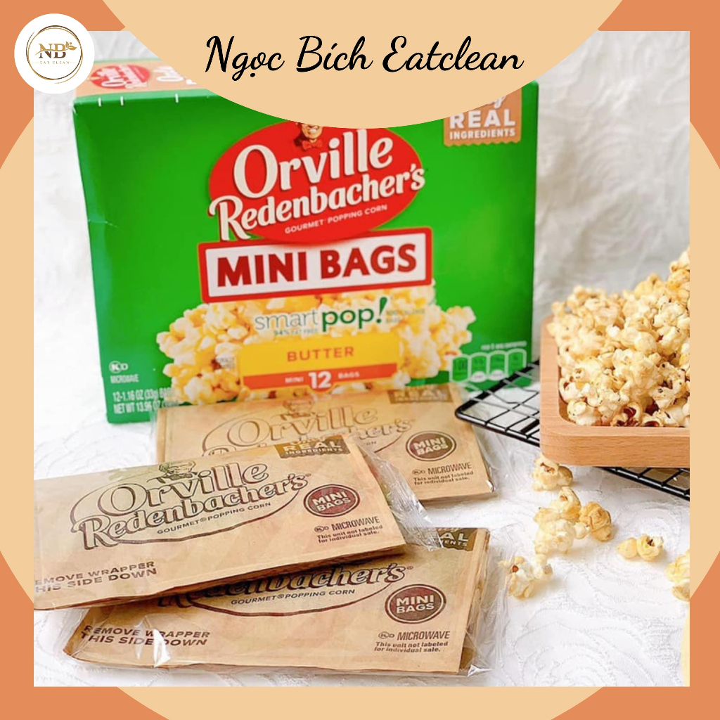 Bắp rang bơ Orville Redenbacher’s gói 33 gram bắp rang bơ không đường thơm ngon, béo ngậy dành cho người ăn kiêng