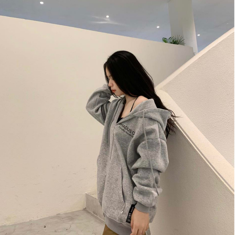 Áo Hoodie Zip Amadeus Local Brand Unisex, Áo Nỉ Kéo Khóa Form Rộng