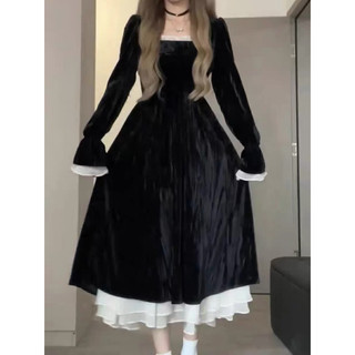 [SẴN DÁNG NGẮN ][HÀNG LOẠI 1 CÓ BIGSIZE] Đầm Ulzzang Nhung Ren - Kèm ảnh thật