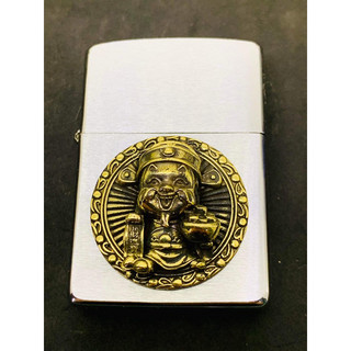 Eblem Thần tài - Rồng dán zippo ( Có tặng kèm keo dán )