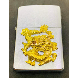 Eblem Thần tài - Rồng dán zippo ( Có tặng kèm keo dán )