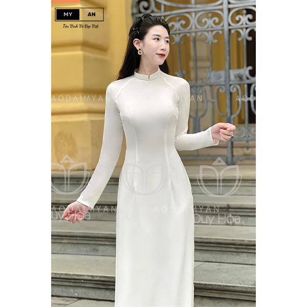 Aó dài học sinh hai tà lụa mỹ không nhăn duyên dáng thướt tha