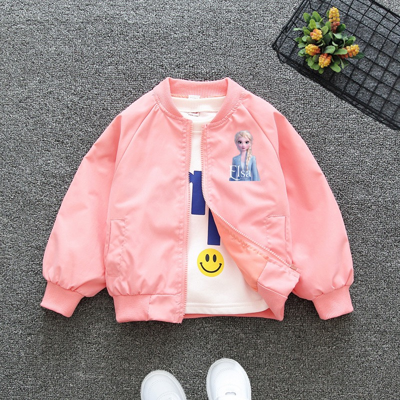 Áo khoác gió cho bé gái BUBY KID FASHION a1004 in hình công chúa elsa dễ thương