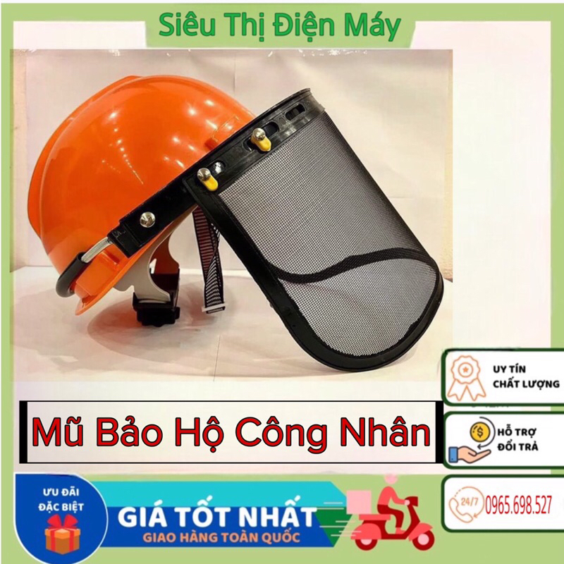 Mũ Bảo Hộ Công Nhân Loại Lưới Dùng Để Cắt Cỏ ,Mài ,Cưa