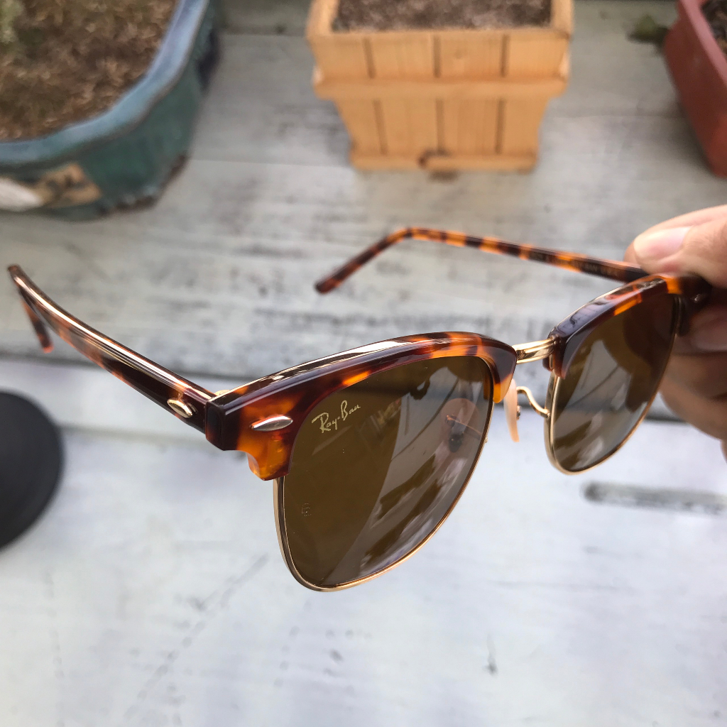 Mắt Kính Clubmaster Mắt NâU Trà 2hand - Cực Độc Dị Quá Đẹp