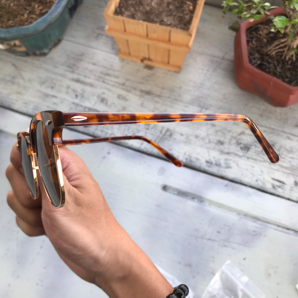 Mắt Kính Clubmaster Mắt NâU Trà 2hand - Cực Độc Dị Quá Đẹp