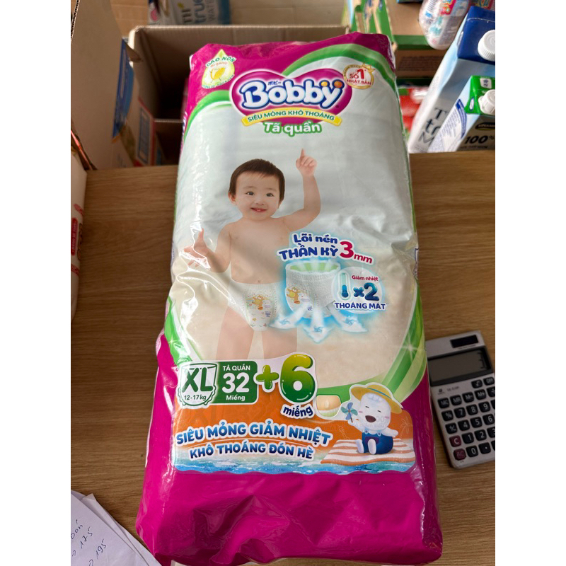 Bỉm Bobby quần Quần S46 + M42 + L38 (36+6) + XL 32