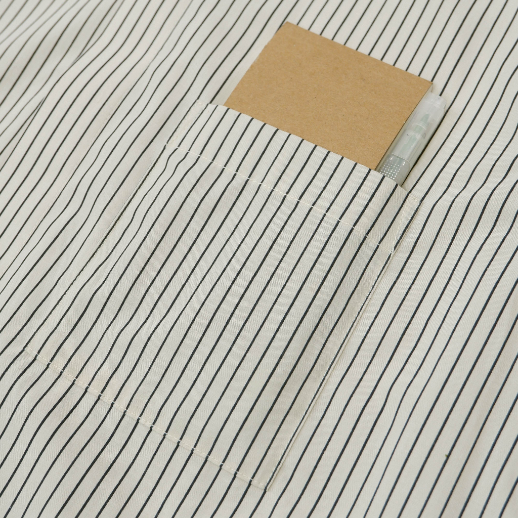 Áo sơmi nam cổ bẻ màu Off-white  có túi betterNick