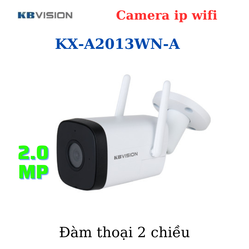 Camera IP WIFI  KBVISION KX-A2013WN-A 2MP thân ngoài trời, hàng chính hãng