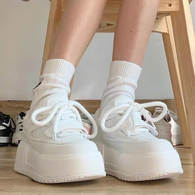 Giày nữ sneaker đế độn 6cm hack dáng from dễ phối đồ