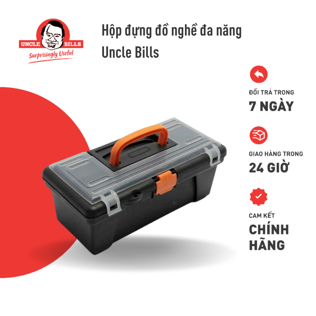 Hộp Đựng Dụng Cụ Uncle Bills HT0105 Tặng Bộ Tu Vít Mini Kèm 16 Đầu Tua Vít