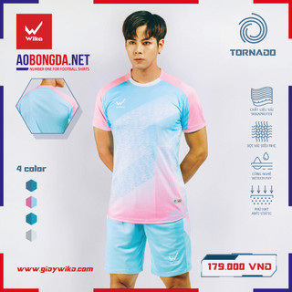 Bộ Quần Áo Đá Bóng Wika Tornado, Vải Đẹp Thoáng Mát Thấm Mồ Hôi