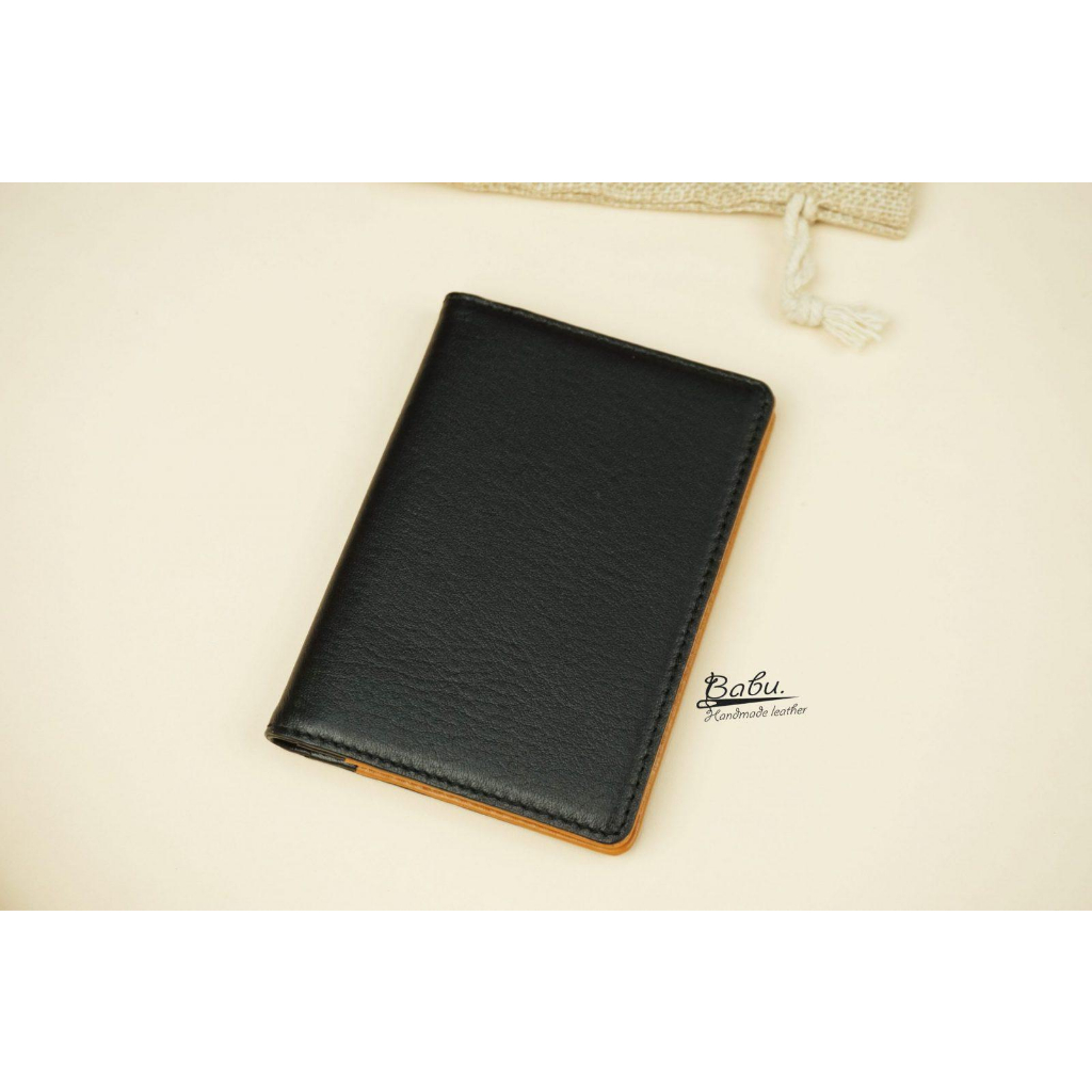 VÍ DA BÒ NAPPA MÀU VÀNG BÒ, VÍ DA THẬT SANG TRỌNG Babu Handmade MWL288