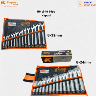 Bộ cờ lê 14 chi tiết 8-24mm & 10-32mm chính hãng kapusi - bảo hành 6 tháng