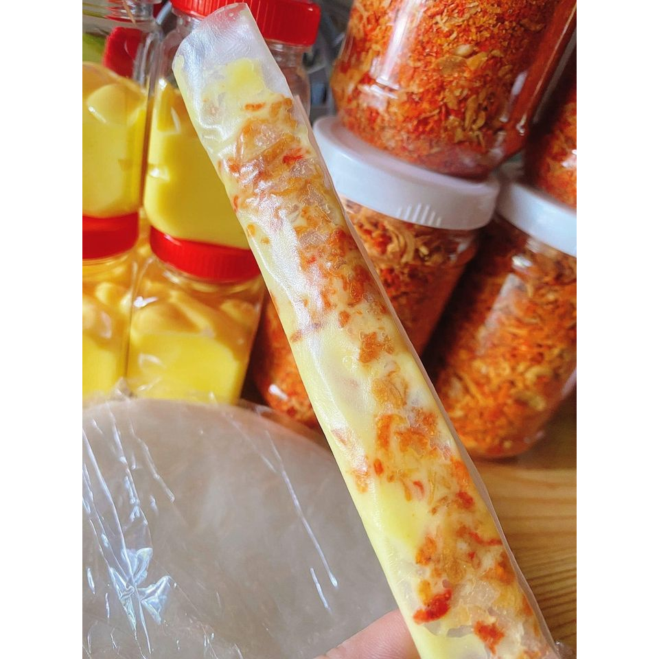 Combo  bánh tráng phơi sương dẻo mỏng muối ruốc hành phi,300g  bơ vàng ngon chuẩn vị.