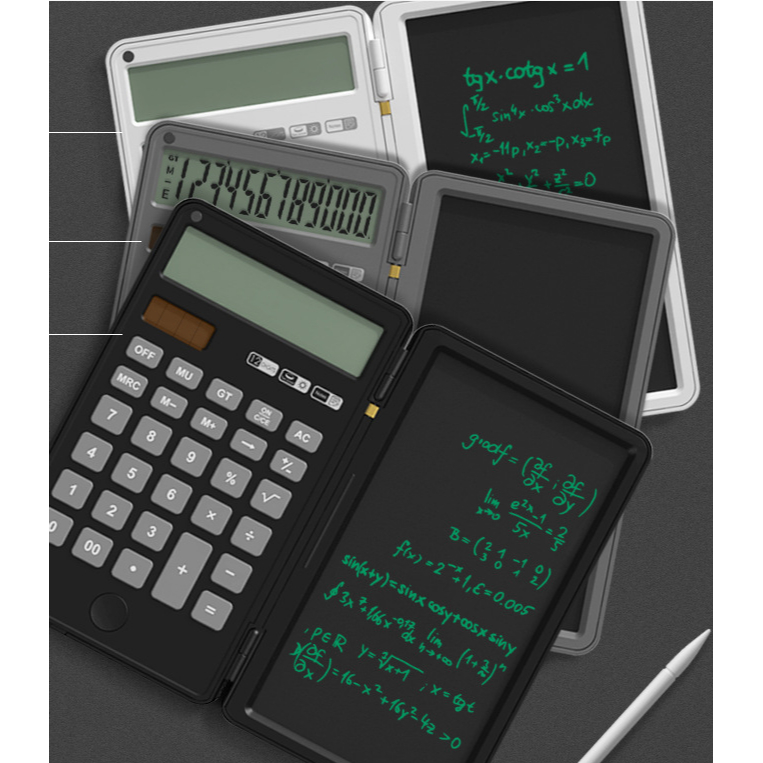 Máy Tính Cầm Tay Tích Hợp Năng Lượng Mặt Trời, Kết Hợp Bảng Viết,Dùng Văn Phòng Kinh Doanh Máy Gấp Gọn Bảng viết LCD