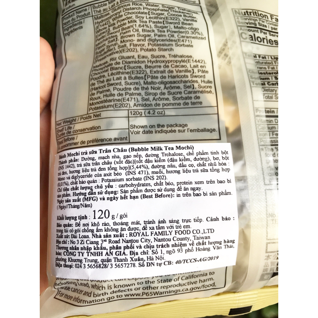 Bánh Mochi Trà Sữa Trân Châu - Bubble Milk Tea Mochi
