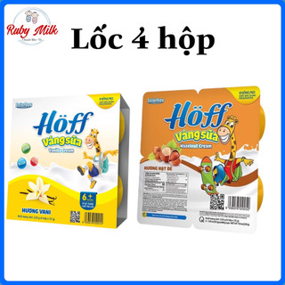 Lốc 4 hộp váng sữa hoff vị vani / hạt dẻ