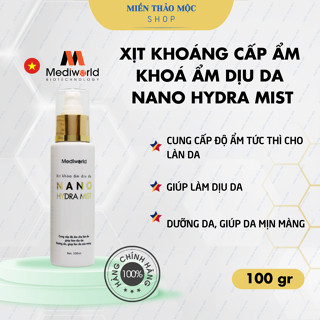 [Mẫu mới] Xịt khoáng cấp ẩm cấp nước tức thì cho da, dưỡng da mịn màng Mediworld Nano Hydra Mist