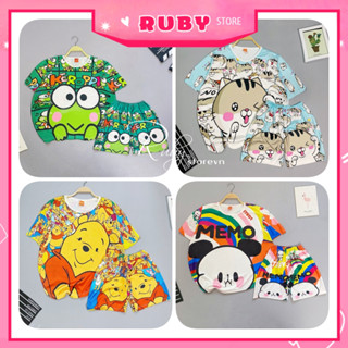 Đồ bộ BÉ BA cho bé trai bé gái đến 70kg mặc nhà thoải mái chất thun mềm mịn mát hình bò sữa dễ thương DBD