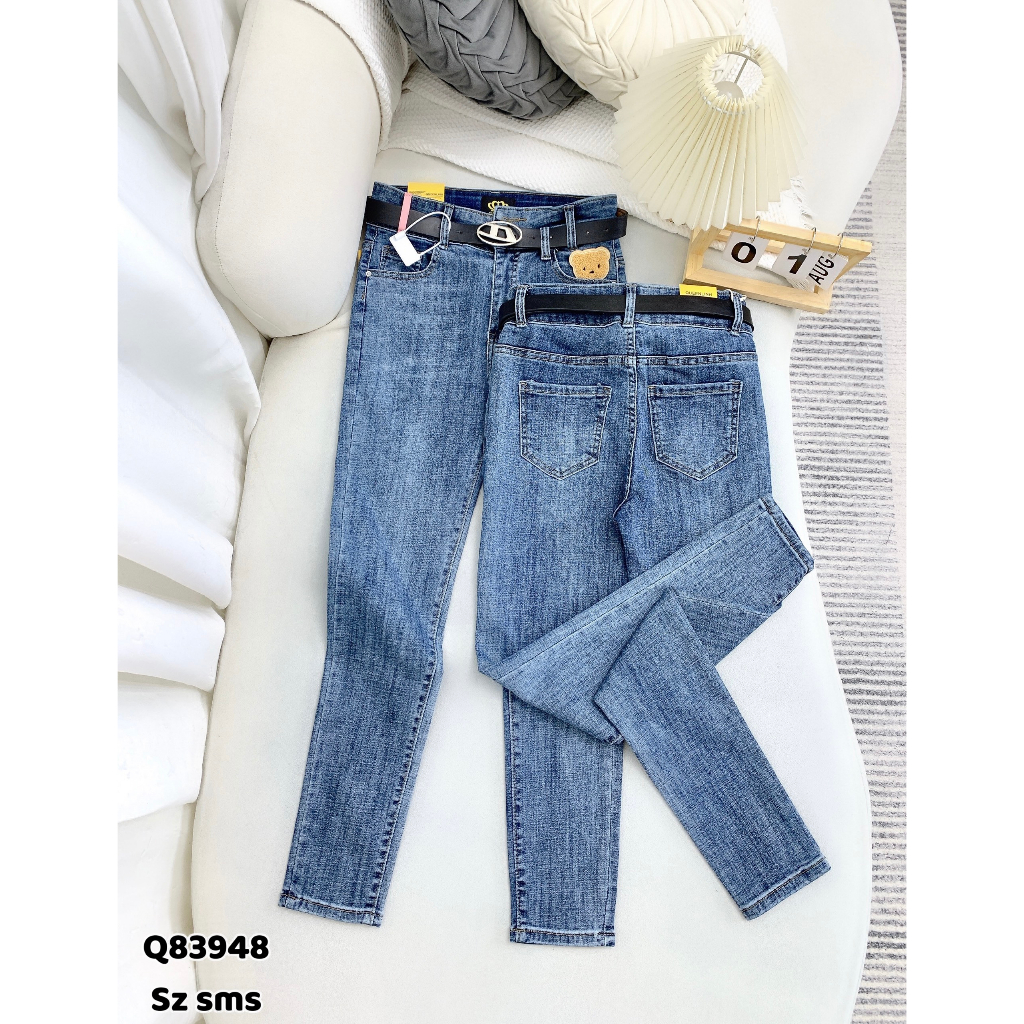 Quần Jeans Nữ Sky Jeans Dáng Skinny Lưng Cao Co Giãn Phong Cách Trẻ Trung Thanh Lịch 83948