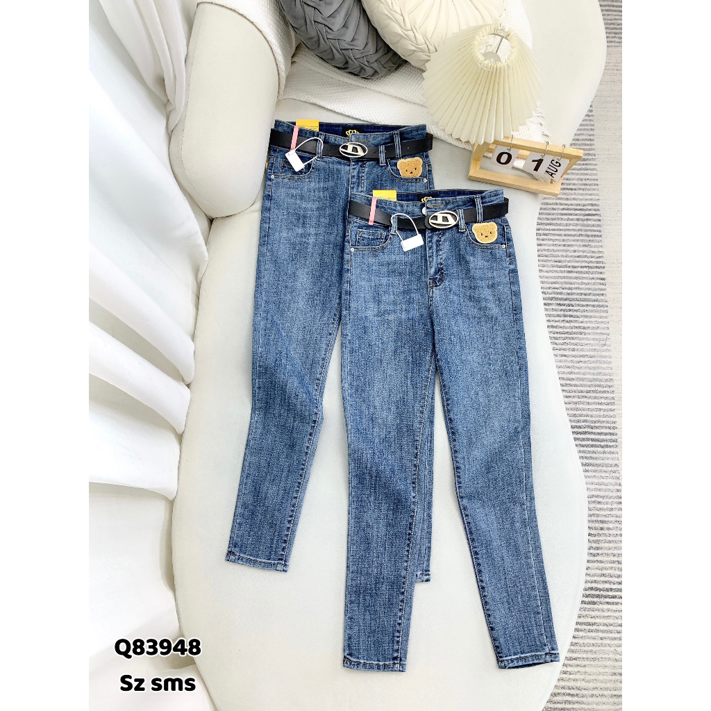 Quần Jeans Nữ Sky Jeans Dáng Skinny Lưng Cao Co Giãn Phong Cách Trẻ Trung Thanh Lịch 83948