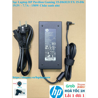 ⚡️[Sạc zin] Sạc Laptop HP Pavilion Gaming 15-DK0231TX 15-DK 19.5V - 7.7A - 150W Chân xanh nhỏ