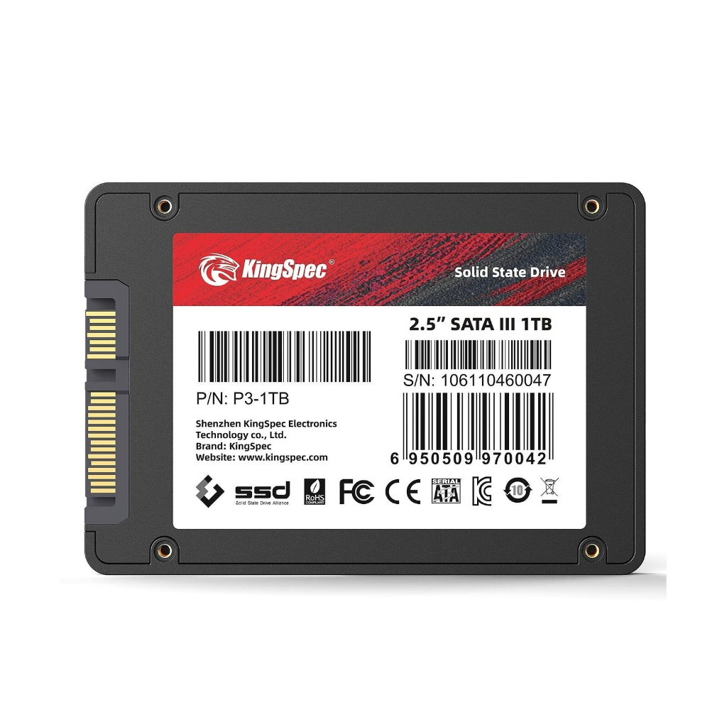 Ổ Cứng SSD Kingspec 128GB / 256GB / 512GB P4 - 120 2.5 Sata III- ( Vỏ Nhôm ) | BigBuy360 - bigbuy360.vn