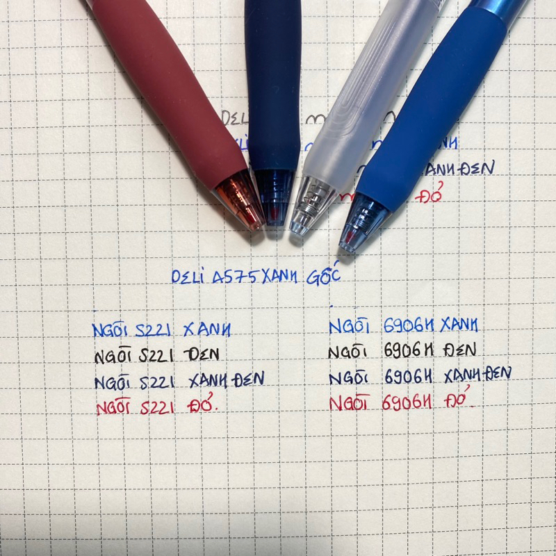 Ruột bút gel Deli cao cấp 6906H ngòi 0,5mm dùng thay cho bút A575, S60, S101