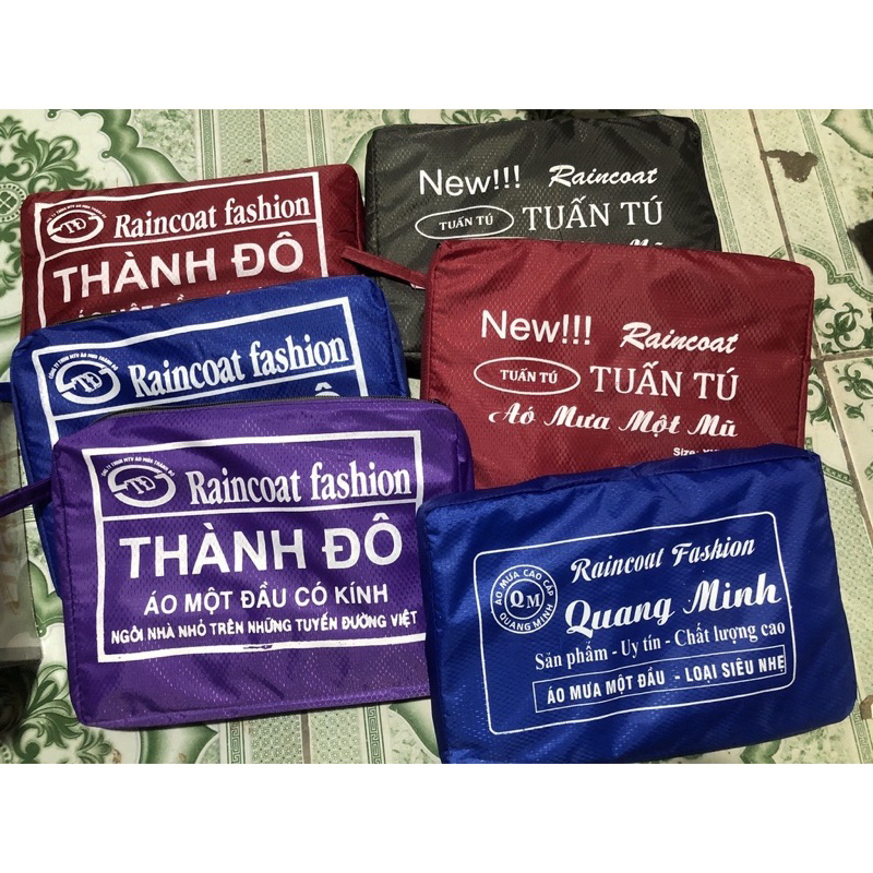 Áo Mưa Vải Dù Tráng Nhựa 1 Đầu Chống Rách Siêu Bền