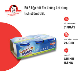 Bộ 3 Hộp Hút Ẩm Không Khí Chống Mốc Nồm Ẩm 400ml Uncel Bills BA1237 Hút Ẩm Tủ Quần Áo Tủ Giày - Hàng Nhập Khẩu