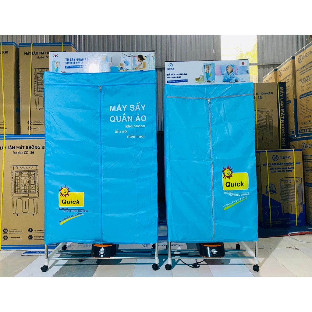 Tủ sấy quần áo gấp gọn giá rẻ công suất lớn 1600W.Mấy sấy quần áo gia đình gấp gọn điều khiển từ xa