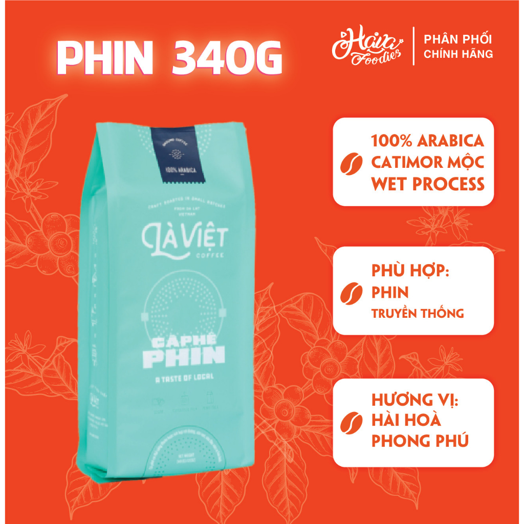 Cà Phê Bột Rang Xay Pha Phin Arabica Là Việt 340gr