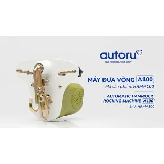 Máy đưa võng tự động Autoru A100 mẫu mới 2023 sức đưa 100Kg ru bé ngủ ngon, dùng sạc dự phòng 5V an toàn cho bé