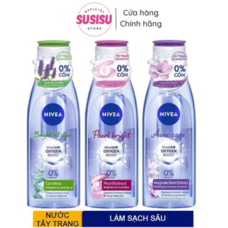 Nước tẩy trang da mụn Nivea Acne Care Micellar Water 200ml/Tẩy Trang Sạch Mềm Mịn Nivea Pearl White/White‎ Oil Clear