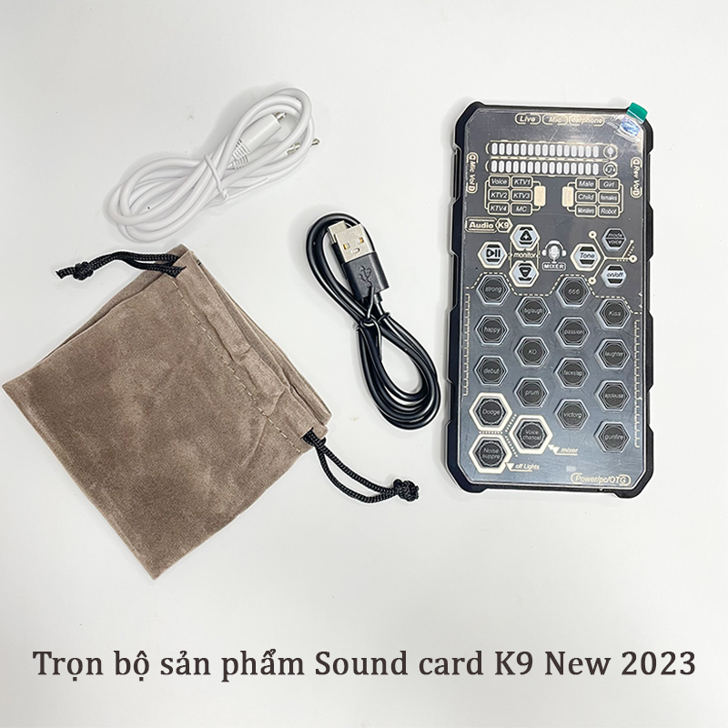 Combo Mic Livestream Karaoke Aqta ALC290 và Sound Card K9 có Bluetooth Auto-tune Đi Kèm Chân Kẹp Màng Lọc Tặng Tai Nghe