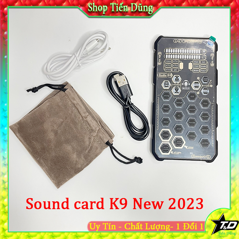 Bộ Sound Card K9 Có Pin Thu Âm, Livestream, Karaoke Online, PK Đơn Giản Chỉ Cần Thêm Tai Nghe - Hỗ Trợ Autotune