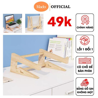 Giá Đỡ Laptop Mado Kệ Để Máy Tính Chất liệu Bằng Gỗ Cao Cấp Tản Nhiệt