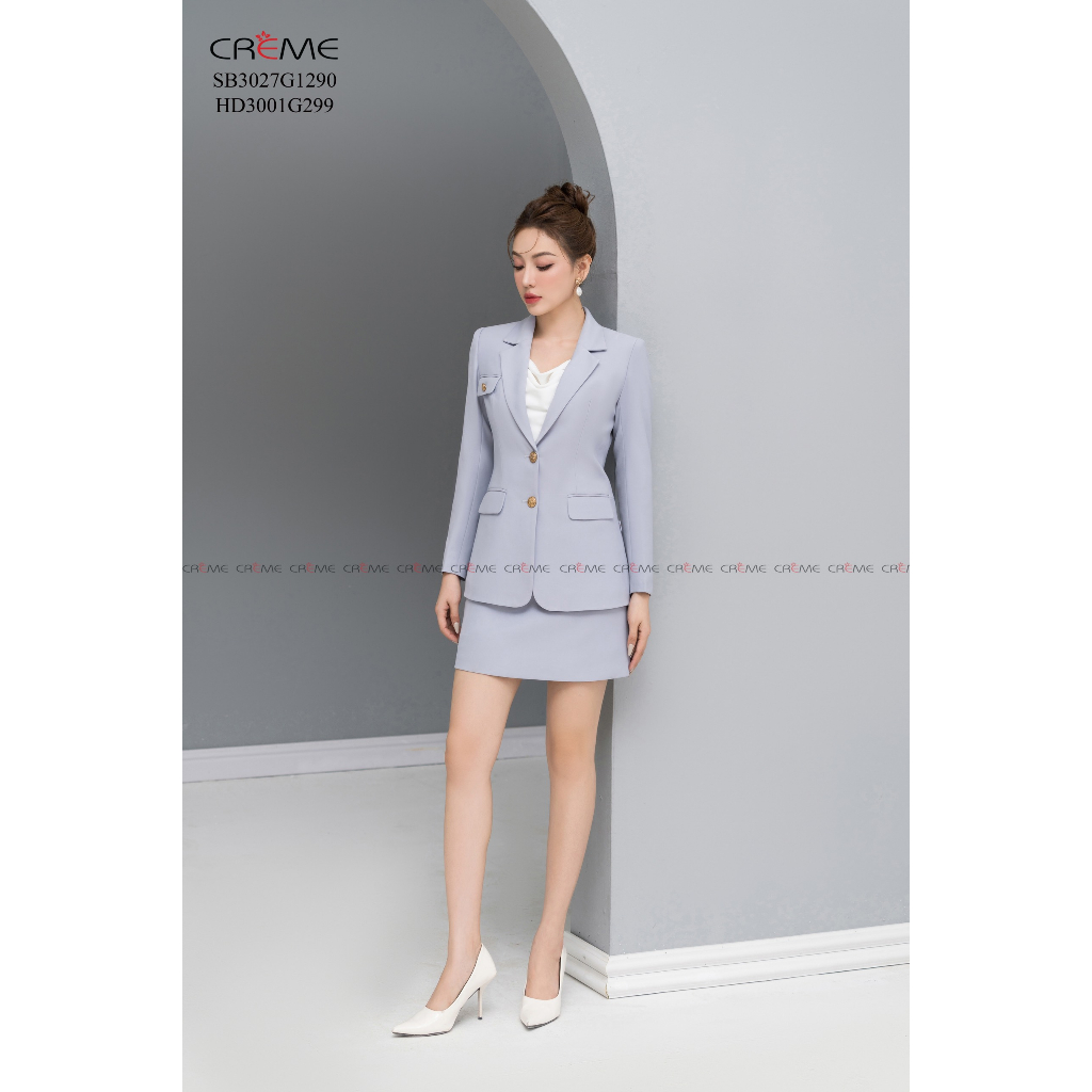 Set bộ áo vest và chân váy