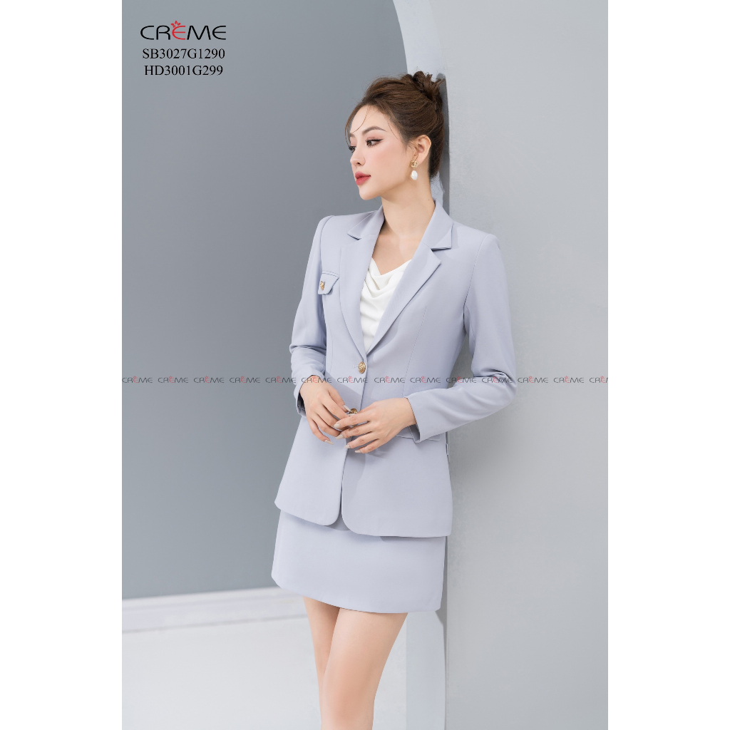 Set bộ áo vest và chân váy