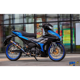 Tem rời exciter 155 đen xanh chế 150 đẹp , tem 3 lớp