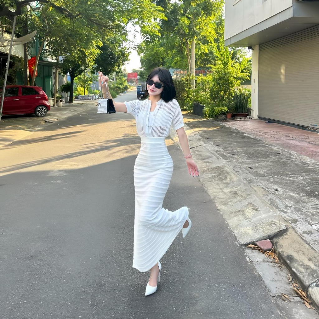Set váy lưới ren thun 3 chi tiết by Thư Shop G30