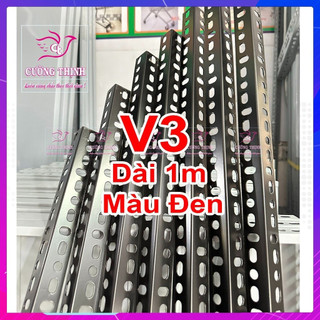 Thanh sắt v lỗ 30x30mm dày 1.6 ly - dài 30-40-50-60-70-100cm. thép v lỗ đa năng, làm kệ sắt v lỗ