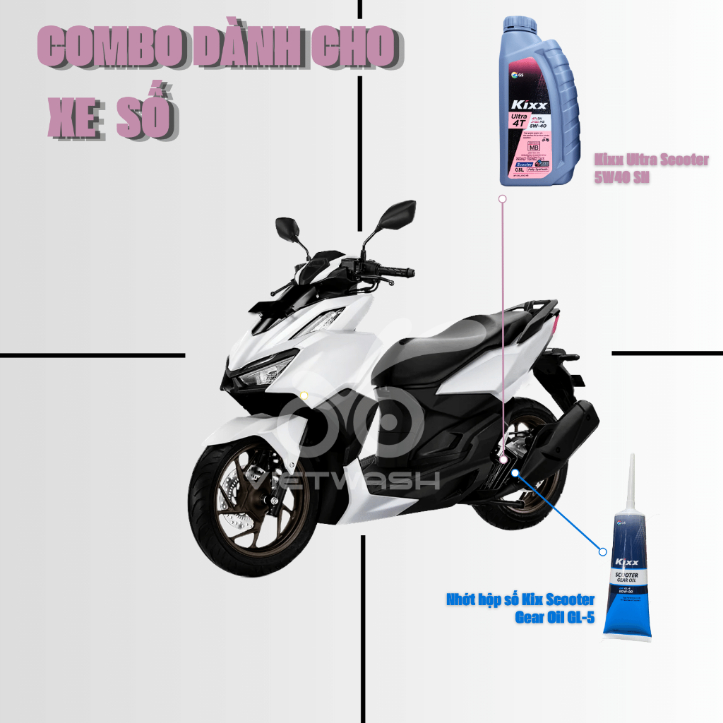Nhớt xe máy, nhớt xe ga Kixx Ultra Scooter 5W40 API SN 800ml