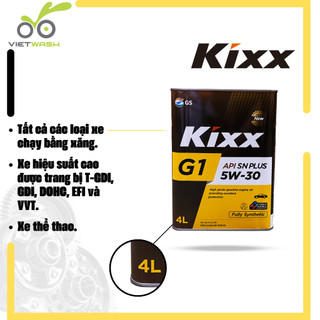 Nhớt ô tô Kixx G1 5W30 API SN Plus 4L [MIỄN PHÍ CÔNG THAY NHỚT]