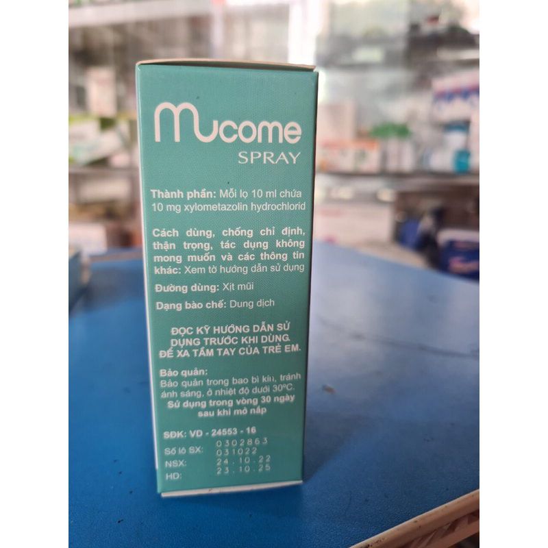 Xịt mũi MUCOME SPRAY, DROP - Giảm nghẹt mũi, sổ mũi, sung huyết mũi trong Cảm lạnh, cảm cúm - ,10ml - Hàng chính hãng
