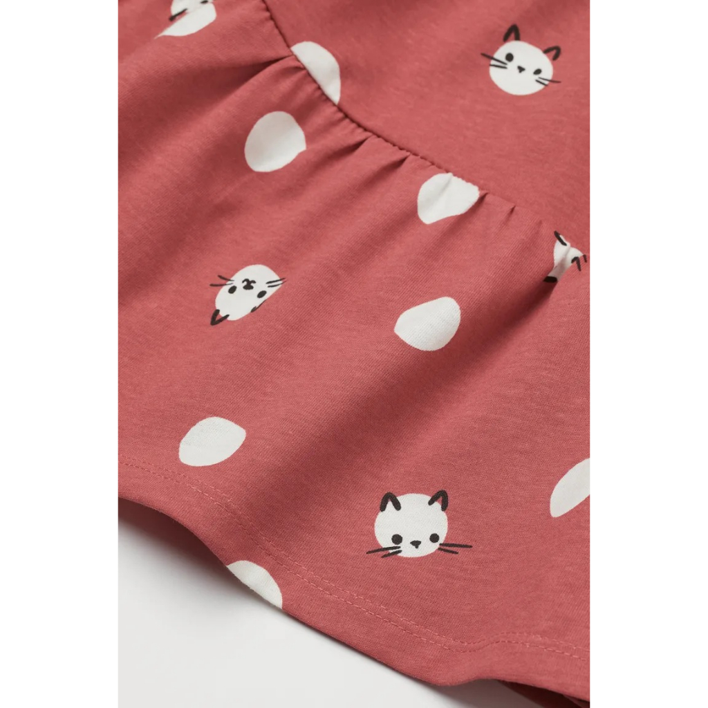 Váy ngắn tay thỏ xanh mèo HM H&M_authentic JP