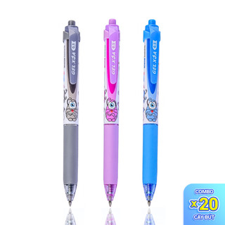 Combo 20 Bút Gel Thiên Long Mondee TP-GELE003- 3 màu mực Xanh/ Tím/ Đen- Mực Xóa Được