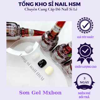Sơn gel Mxbon đen , trắng , trắng sữa , trắng gạo chính hãng 15ml - Tổng Sỉ Nail HSM
